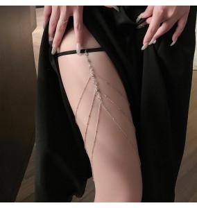 FEE ET MOI - Rhinestone Leg Chain (Multi-color Available)